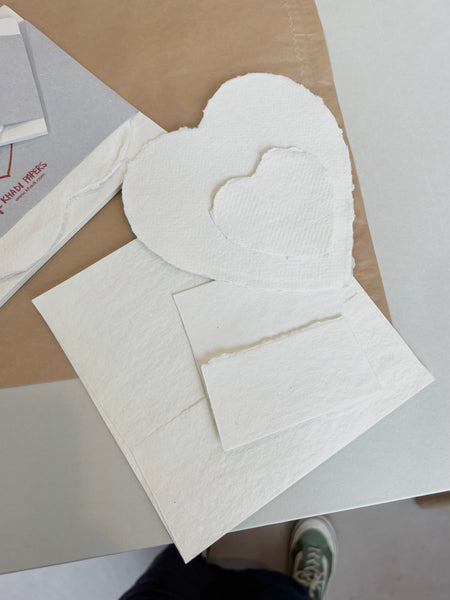 Recycled Khadi Cotton Rag Paper | HEART