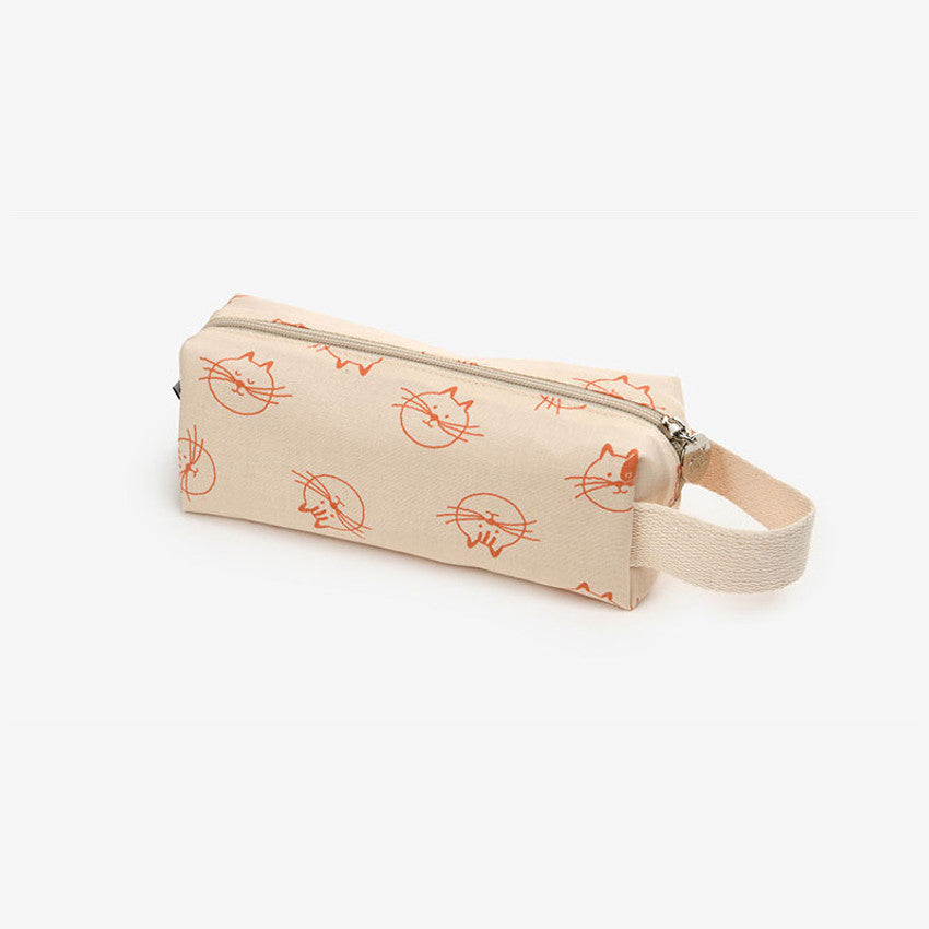 Dailylike Cotton Zipper Pencil Case With Strap