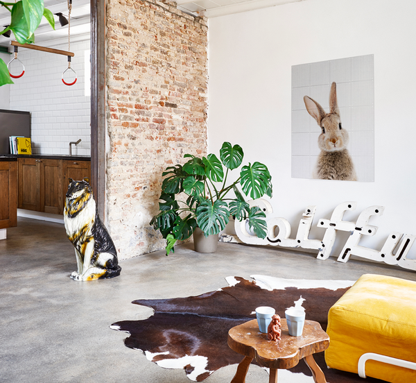 Rabbit (Double Sided) Wall Art / 80x100cm