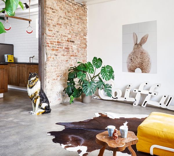 Rabbit (Double Sided) Wall Art / 80x100cm