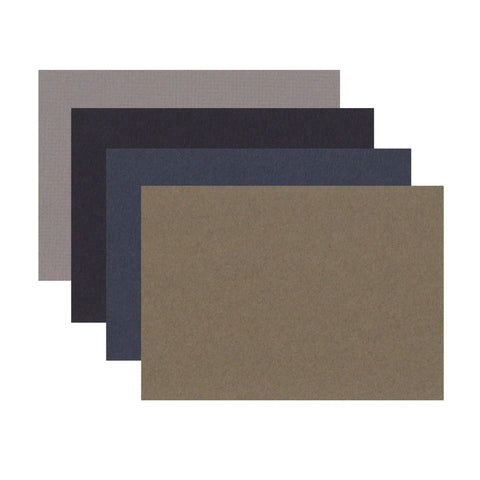 A7 Flat Cards Blank 20pack | Grey, Black, Navy, Olive
