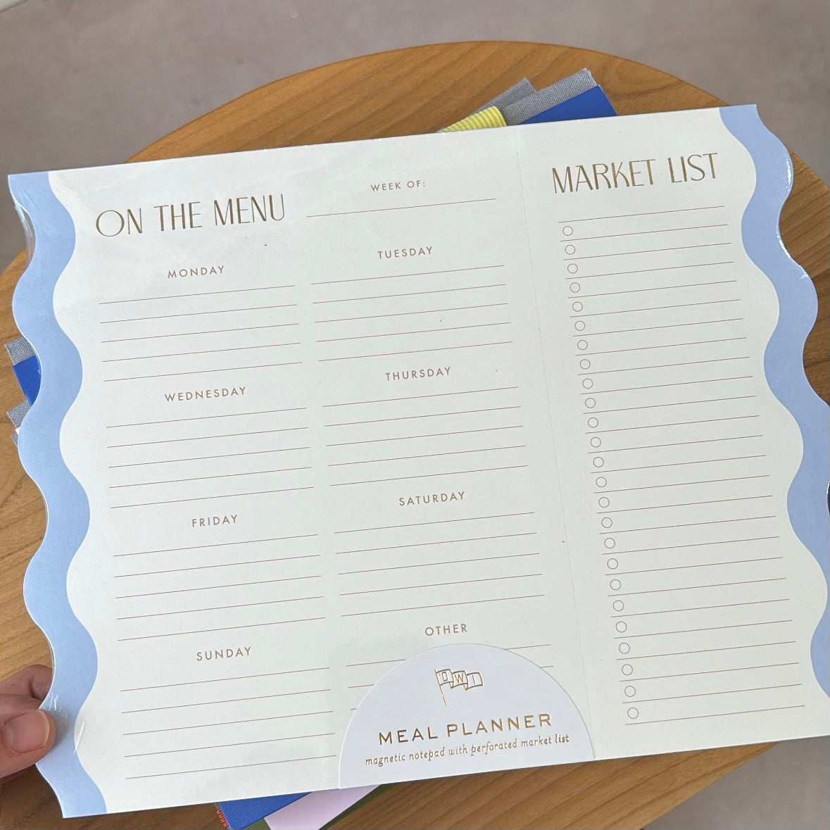 Meal Planner Notepad | Cloud & Cream