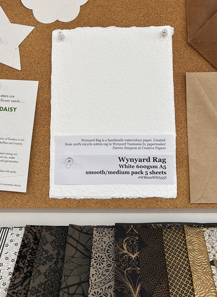 Wynyard Rag White Cotton A5 Paper 600gsm