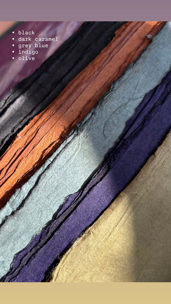 Lokta Wrap: Solid Colours / Blues Greens