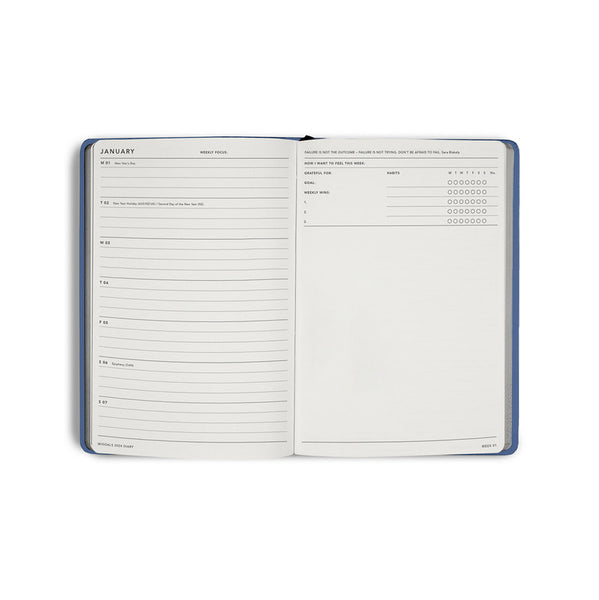 MiGoals 2024 Classic Diary WEEKLY NOTES | A5