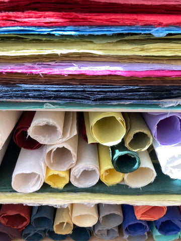 Mulberry (Saa) Papers | Green, Grey & Purple