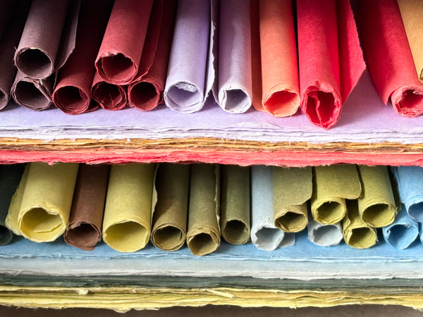 Mulberry (Saa) Papers | Green, Grey & Purple