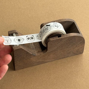 Classiky Wooden Tape Dispenser: Dark Brown
