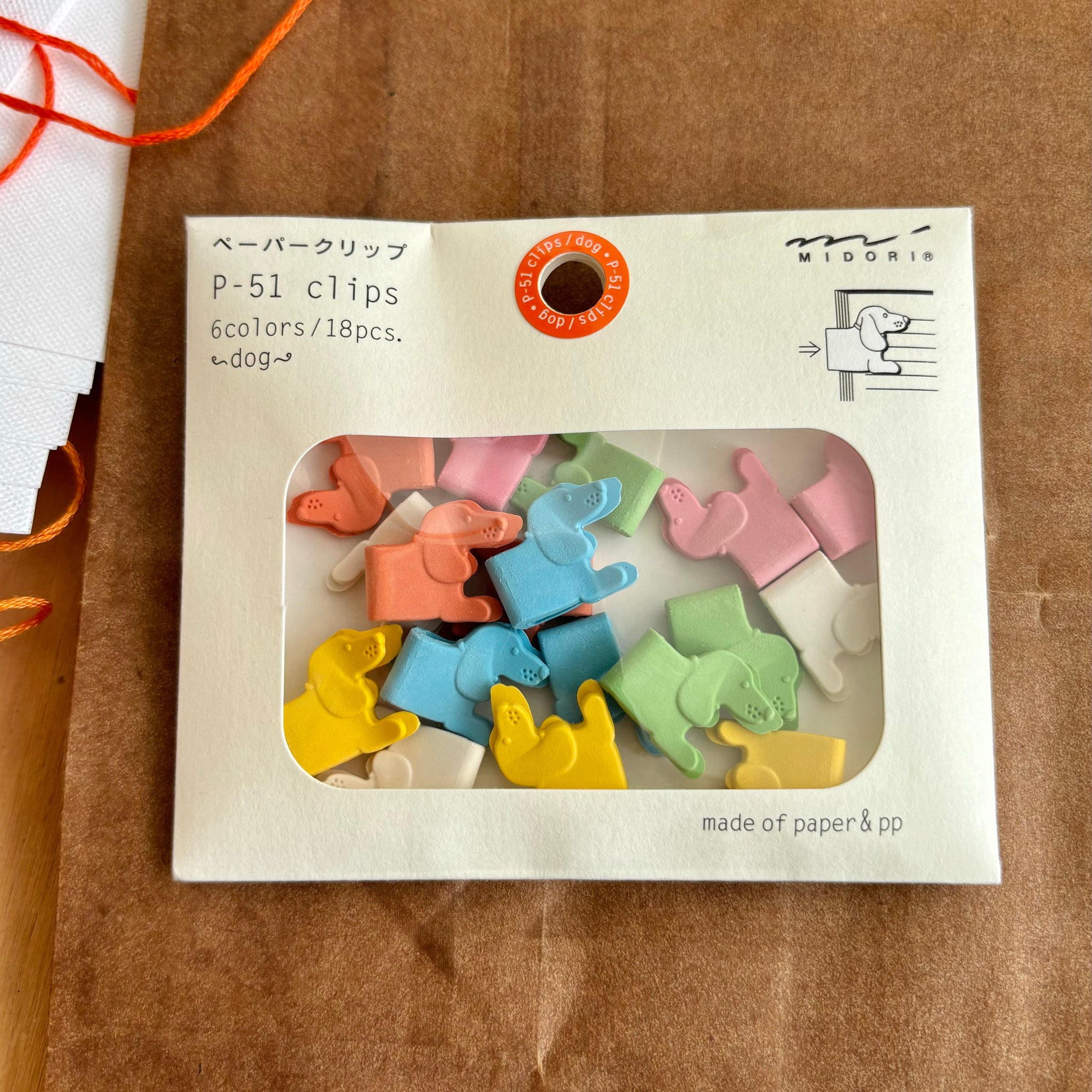 Midori P-51 Clips | bird / rabbit / dog / flower