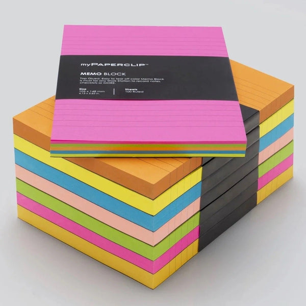 myPAPERCLIP A6 Top Glued Memo Block 100