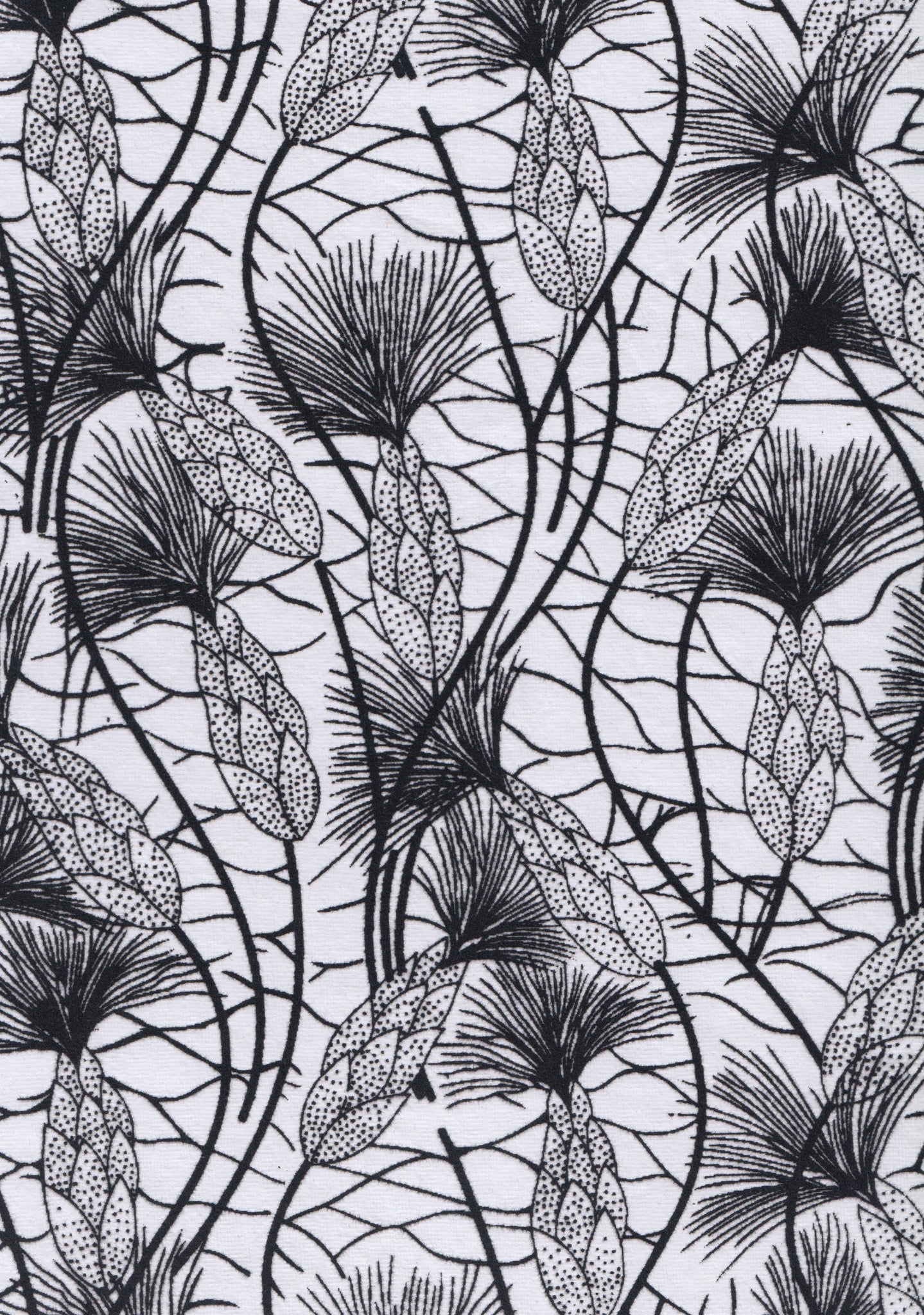 A4 Paper / Pattern No.109 African Flock Black on White