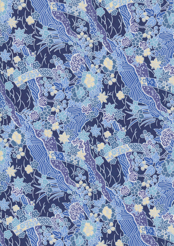 A4 Paper / No.19 Chiyogami Blue