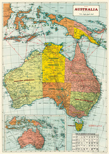 Cavallini & Co. Poster Wrap / Australia Map 2