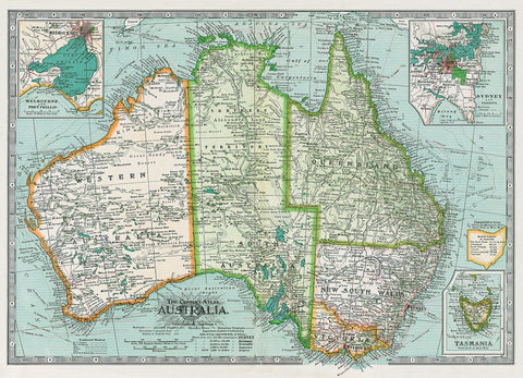 Cavallini & Co. Poster Wrap / Australia Map
