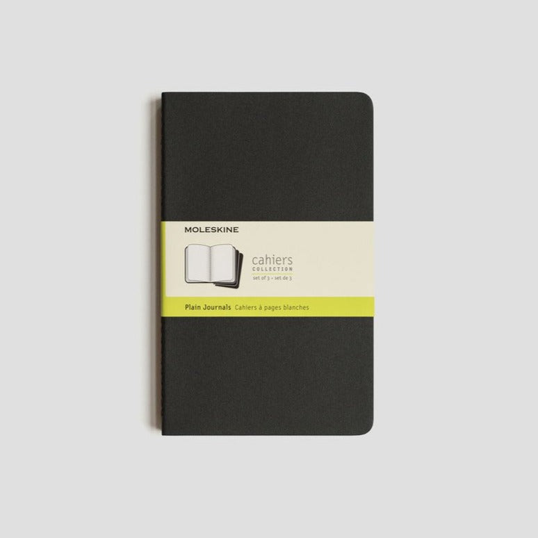 Moleskine Cahier Notebook Set of 3 LARGE: Black