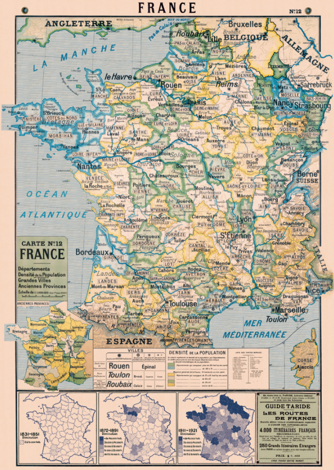 Cavallini & Co Poster Wrap / France Map 2