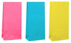 Paper Treat Bags: Pink, Blue or Yellow