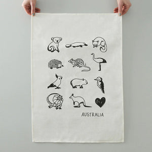 Me + Amber Tea Towel | Australian Animals
